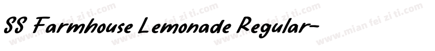 SS Farmhouse Lemonade Regular字体转换